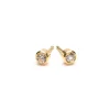 Simply Whispers April Birthstone Bezel Gold Stud Earrings Fashion