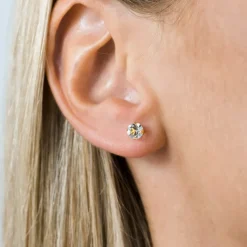 Simply Whispers April Birthstone 5mm Earrings Fashion