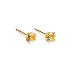 Simply Whispers April Birthstone 5mm Earrings Fashion