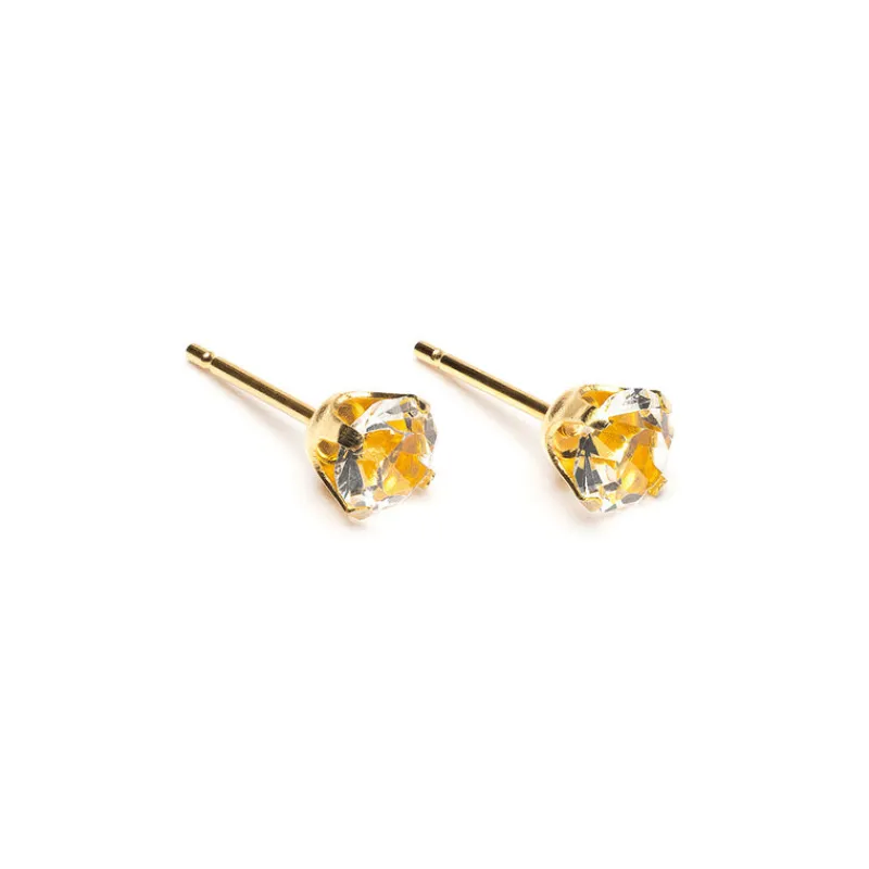 Simply Whispers April Birthstone 5mm Earrings Fashion