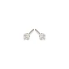 Simply Whispers April Birthstone Stainless Steel Stud Earrings New