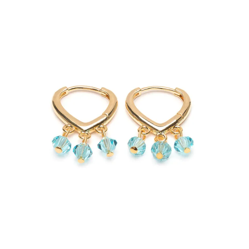 Simply Whispers Aqua Shaker Ball Huggie Hoops Best