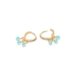 Simply Whispers Aqua Shaker Ball Huggie Hoops Best