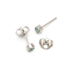 Simply Whispers Aquamarine Crystal Stud Earrings Outlet