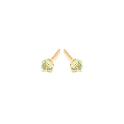 Simply Whispers August Birthstone 14k Gold Plated Stud Earrings Sale