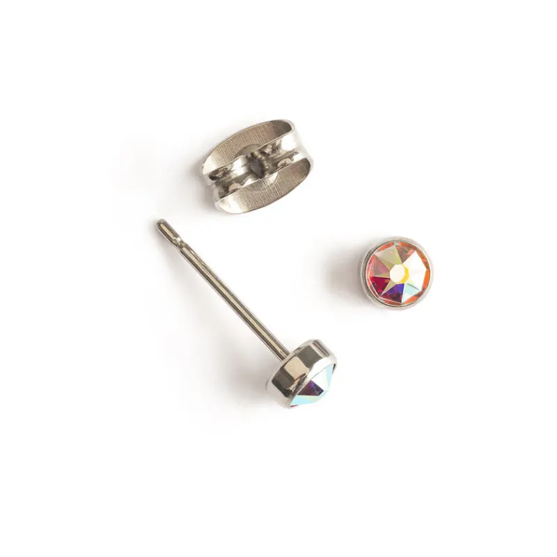 Simply Whispers Aurora Borealis Titanium Stud Earrings Fashion