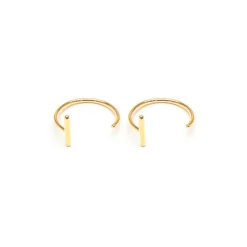 Simply Whispers Bar Huggies Gold Plated Best