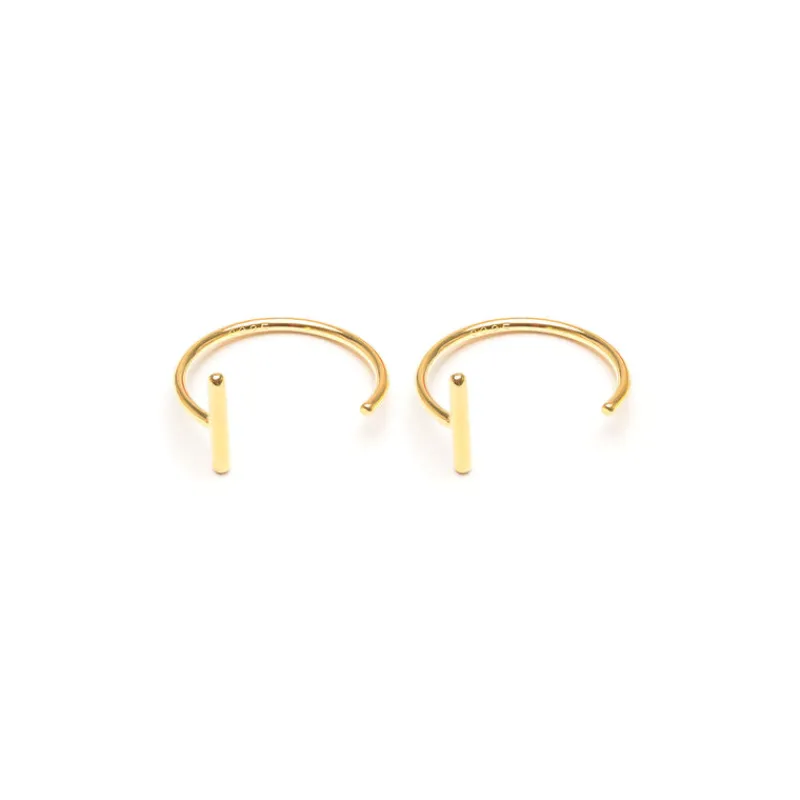 Simply Whispers Bar Huggies Gold Plated Best