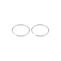 Simply Whispers Big Endless Hoop Earrings Silver Plated Fashion