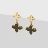 Simply Whispers Black Alhambra Earrings Online