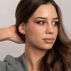 Simply Whispers Black Alhambra Earrings Online