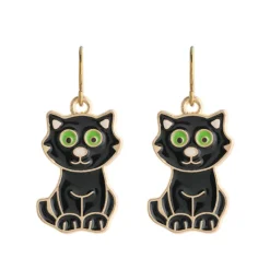 Simply Whispers Black Cat Niobium French Hook Earrings Online