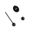 Simply Whispers Black Titanium Ball Stud Earrings New