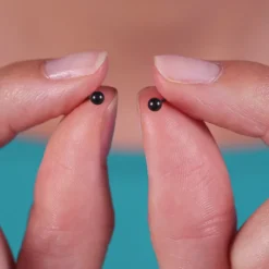 Simply Whispers Black Titanium Ball Stud Earrings New