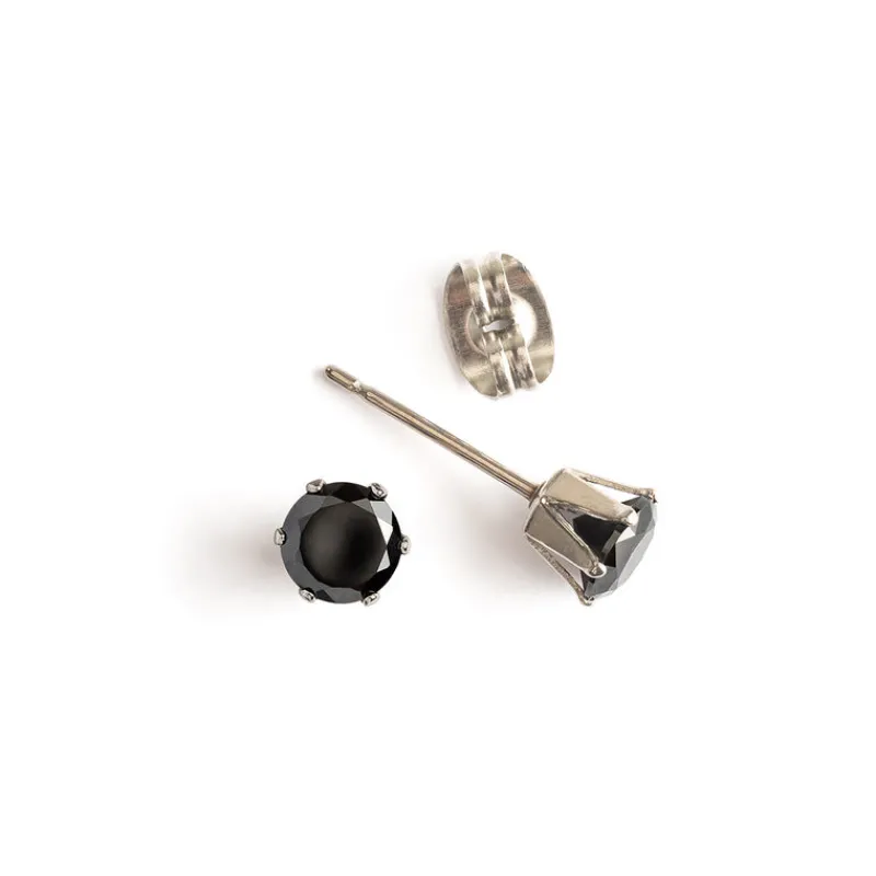 Simply Whispers Black Titanium Stud Earrings Hot