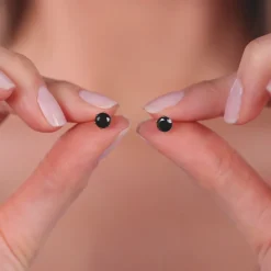 Simply Whispers Black Titanium Stud Earrings Hot