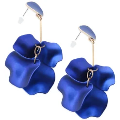 Simply Whispers Blu Bellflower Dangle Earrings New