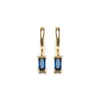 Simply Whispers Blue Crystal Drop Huggie Hoops Outlet