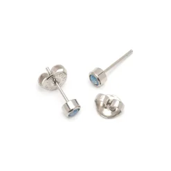 Simply Whispers Blue Crystal Mini Stud Earrings Discount
