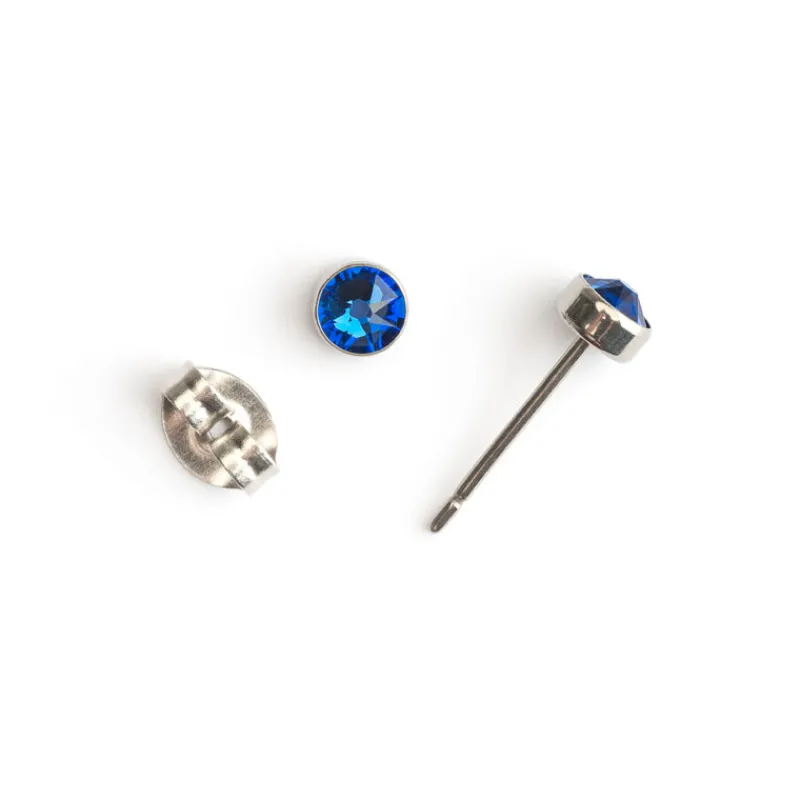 Simply Whispers Blue Titanium Stud Earrings Discount