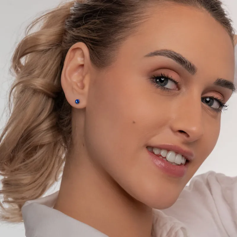 Simply Whispers Blue Titanium Stud Earrings Discount