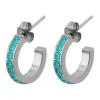 Simply Whispers Blue Zirconia Titanium Posted Hoop Earrings Best