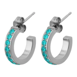 Simply Whispers Blue Zirconia Titanium Posted Hoop Earrings Best