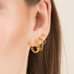 Simply Whispers Braided Hoop Earrings New