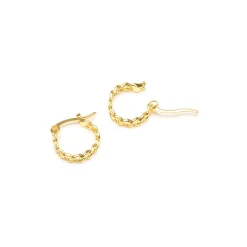 Simply Whispers Braided Hoop Earrings New