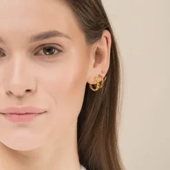 Simply Whispers Braided Hoop Earrings New
