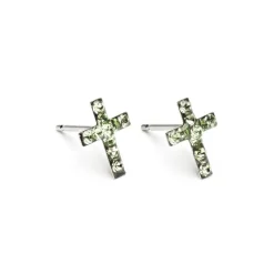 Simply Whispers Cross August Birthstone Earrings Sale