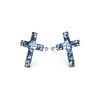 Simply Whispers Cross Earrings September Birthstone Outlet