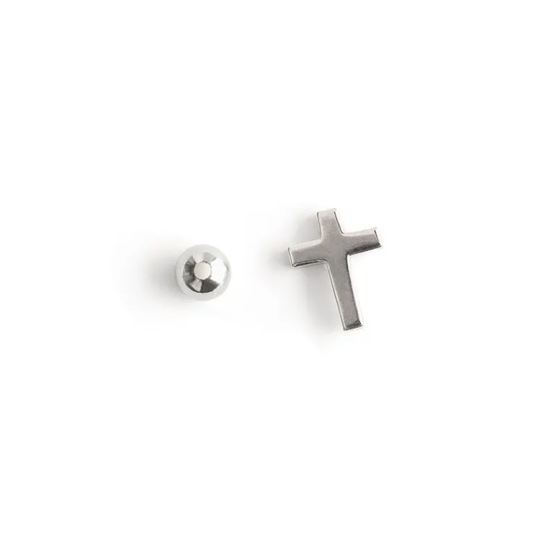 Simply Whispers Cross Helix Single Earring Clearance