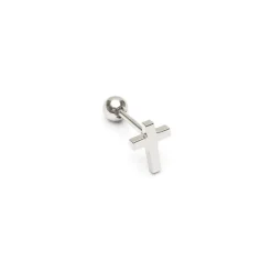 Simply Whispers Cross Helix Single Earring Clearance