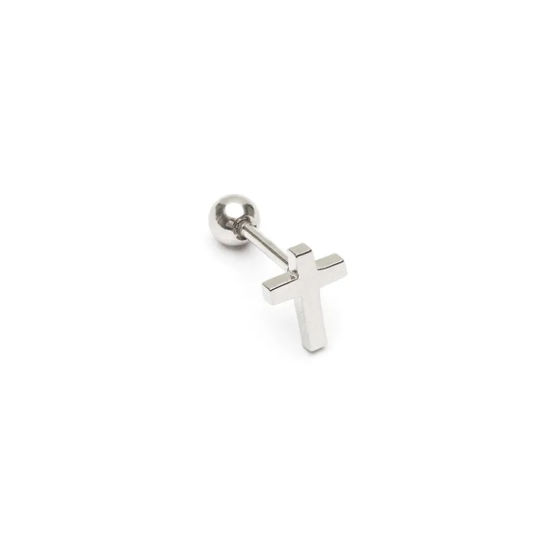 Simply Whispers Cross Helix Single Earring Clearance