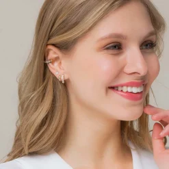 Simply Whispers Crystal Bezel Ear Cuff Hot