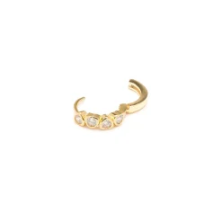 Simply Whispers Crystal Bezel Huggie Hoop Discount