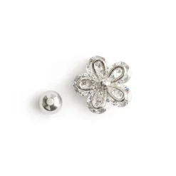 Simply Whispers Crystal Flower Helix Single Earring Best