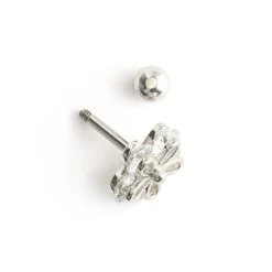 Simply Whispers Crystal Flower Helix Single Earring Best