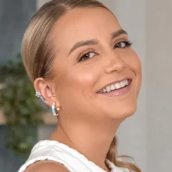 Simply Whispers Crystal Flower Helix Single Earring Best