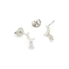 Simply Whispers Crystal Moon Charm Stud Earrings Clearance