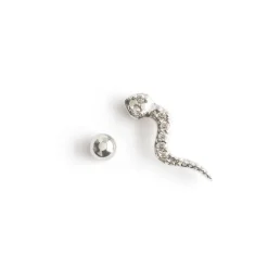 Simply Whispers Crystal Snake Helix Single Earring Sale