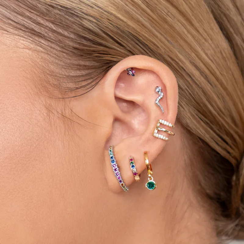 Simply Whispers Crystal Snake Helix Single Earring Sale