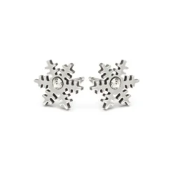Simply Whispers Crystal Snowflake Stud Earrings Clearance