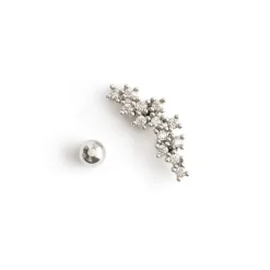 Simply Whispers Curve Crystal Stars Helix Single Earring Best