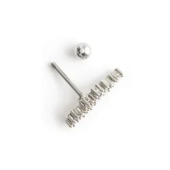 Simply Whispers Curve Crystal Stars Helix Single Earring Best