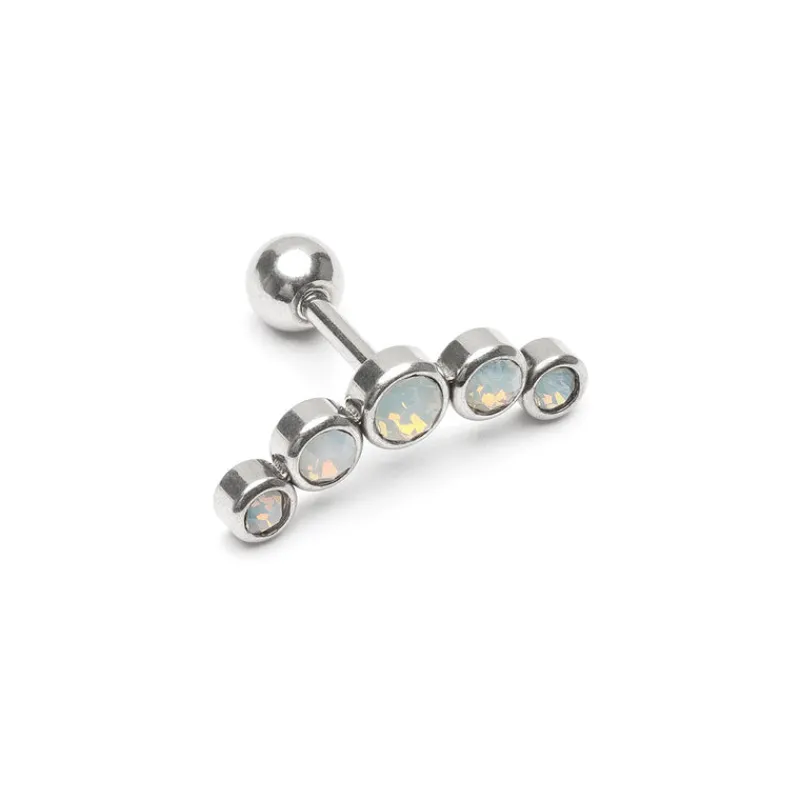 Simply Whispers Curve Opal Helix Single Earring Fashion