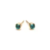 Simply Whispers December Birthstone 14k Gold Plated Earrings Fashion