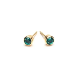 Simply Whispers December Birthstone 14k Gold Plated Earrings Fashion