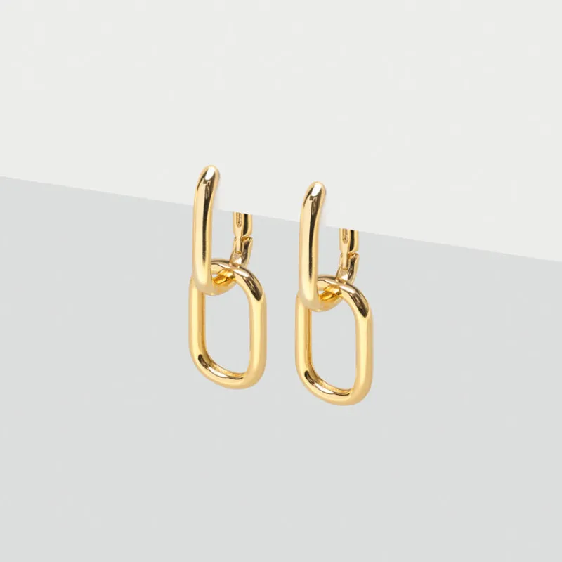 Simply Whispers Double Paperclip Hoop Earrings Discount